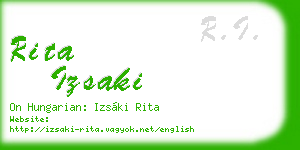 rita izsaki business card