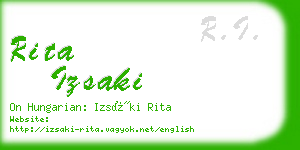 rita izsaki business card